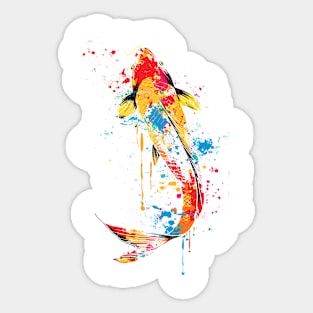 Colorful Koi Fish Sticker